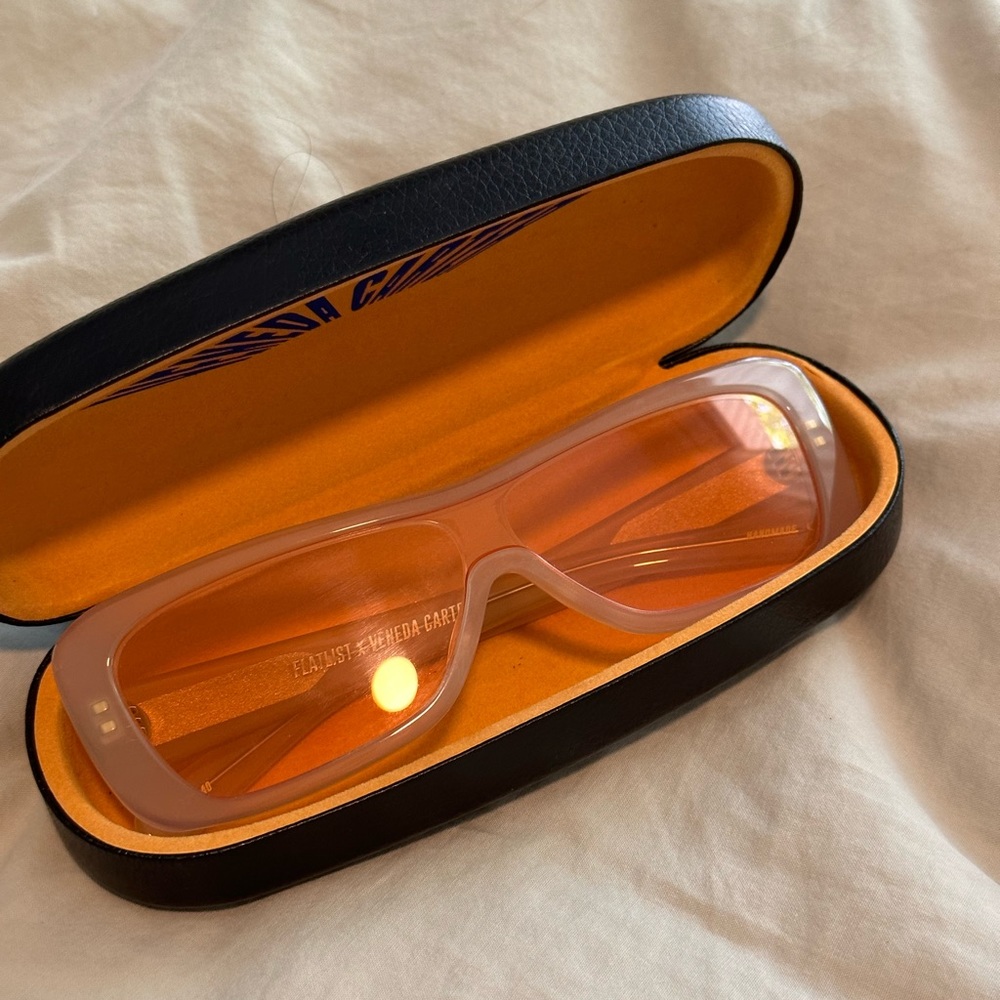 Flatlist Eyewear Veneda Carter Edition Disco Sunglasses with orange lenses